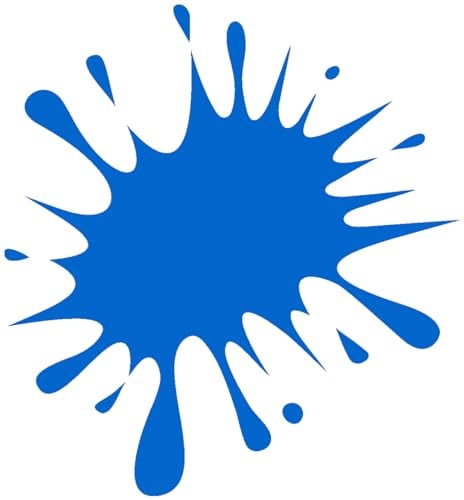 Samunshi® Farbkleckse Aufkleber Klecks Sticker 7,5 x 8cm azurblau
