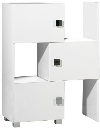 Schildmeyer 105849 Schieberegal, 47-78 x 101 x 34,5 cm, weiß