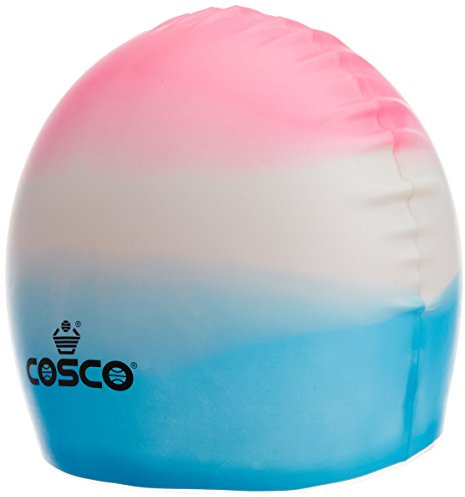 COSCO Unisex-Adult Silicone Swimming Cap-Green Swim, Free Size