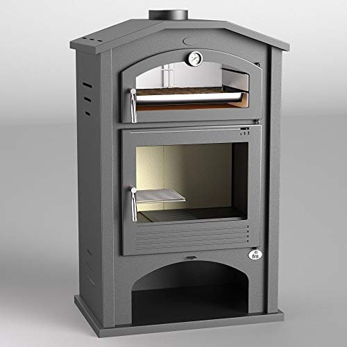 FM Poêle à Bois Acier M-106 11kW avec Porte en Fonte