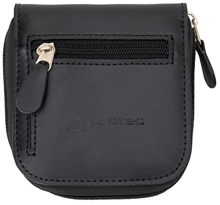 Protec kleines Leder-Etui für 2 Blechbläser-Mundstücke schwarz