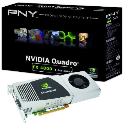 PNY NVIDIA Quadro FX 4800 Carte graphique Quadro FX 4800 PCI Express 2.0 x16 1.5 Go GDDR3 Digital Visual Interface, DisplayPort