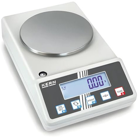KERN Serie 572 Aluguss IoT-Line Präzisionswaage, 3000g Wägebereich, 0,01g Ablesbarkeit, 180mm x 310mm x 85mm