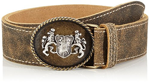 Werner Trachten Unisex Trachtengürtel Gürtel, Braun (Rustico braun 101), 110 cm