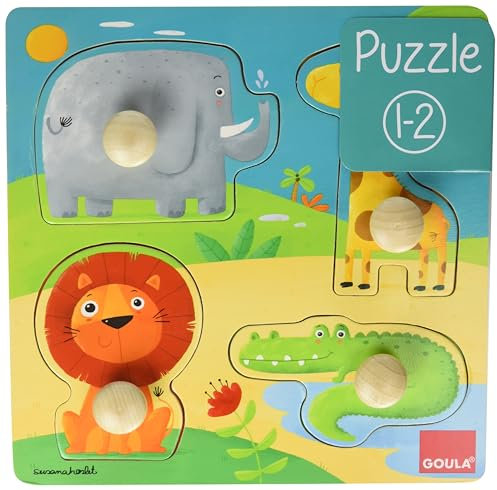 Goula D53004 - Holzpuzzle Dschungeltiere