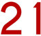 1peak Zahl 21 in rot, 30 cm großer Sticker aus Selbstklebender Klebefolie zum aufkleben, wetterfeste Klebezahl