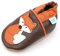 Dotty Fish weiche Leder Babyschuhe mit rutschfesten Wildledersohlen. Kleinkind Schuhe. Krabbelschuhe. Jungen und Mädchen. Braun Fuchs. 3-4 Jahre (27 EU)