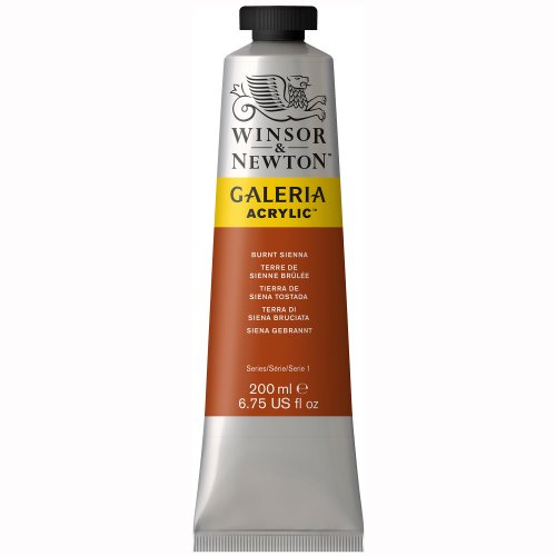 Winsor & Newton Galeria Acrylic Color, 200ml Tube, Burnt Sienna