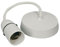 6 Ceiling Rose and Light Pendant Set Lamp Light Bulb Holder White Plastic x 1