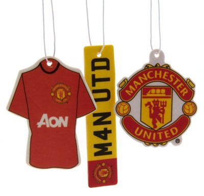 ONTRAD Limited Lot de 3 désodorisants pour voiture Manchester United