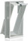 Lüftungsflügel weiß Stahlblech (267x535x90 mm) für 2 Glasbausteine (24x24x8 cm) - mit Zugvorrichtung