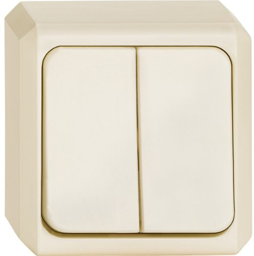 Merten 300544 Wippschalter, Serien, weiß, AUFPUTZ