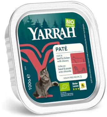 Yarrah Bio Katzennassfutter Rind mit Zichorie, 100g