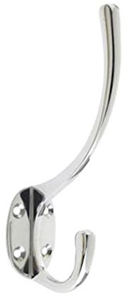 ZAB80CP Victorian Hat and Coat Hook 5 Polished Chrome From The Door Handle Strore