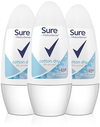 Sure Women Cotton Ultra Dry 24H Anti Perspirant Roll On 50 Ml - Pack Of 3