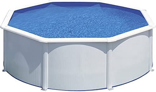 Piscina Gre KITPR353 Bora Bora. - Piscina fuori terra in acciaio, rotonda in acciaio, colore bianco. Piscine smontabili da giardino 350 x 120 cm