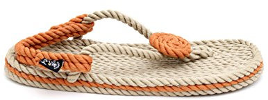 Nomadics Flower Flop Damen Sandale aus Seil Orange, 37