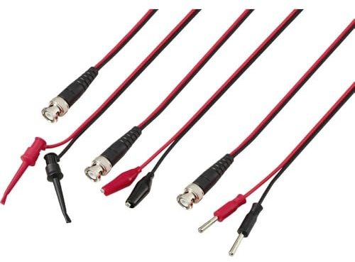Voltcraft BNC Test Lead Set 0.80 m Black Red