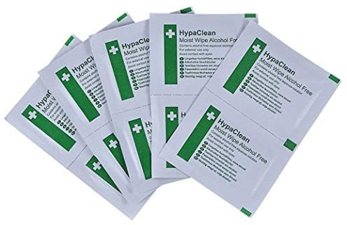 HypaClean Moist Wound Cleansing Wipes - Alcohol Free (Pack of 10)