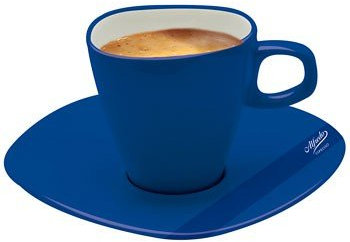 Alfredo Espresso ESPRESSOTASSEN blau mit Untertassen, 6 Stück
