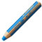 STABILO - Buntstift, Wasserfarbe & Wachsmalkreide - woody 3 in 1 - Einzelstift - mittelblau