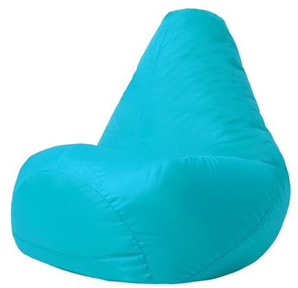 Bean Bag Bazaar Outdoor Kids Bean Bag, Aqua Blue, Water Resistant Fabric, Gaming Chair for Kids, Indoor Outdoor Beanbag with Filling Included, Childs Chair ideal for Bedroom, Playroom, Garden