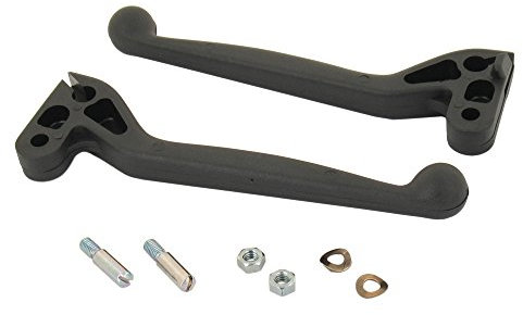 SIMSON Motorradhebel (Kupplung + Vorderradbremse) Schwarz, L-förmig, Aluminium oder Stahl, Gebürstet, 1 Stück