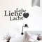 WANDKINGS Wandtattoo Lebe Liebe Lache (mit Herz) 100 x 50 cm Silber - erhältlich in 33 Farben