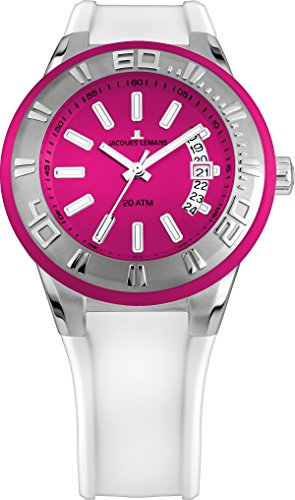 Jacques Lemans Unisex Erwachsene Armbanduhr Multi Zifferblatt Quarz Silikon 1-1784E