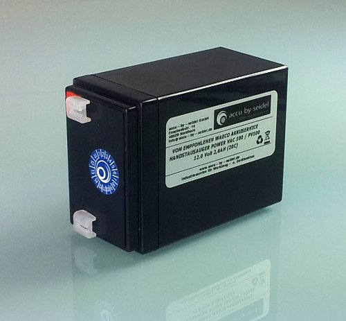 Ersatz- Akku für Waeco Staubsauger Power Vac, PowerVac, PV100, pv 100, 12 Volt 2.6Ah vom Ersatzakku Service von Waeco/Dometic