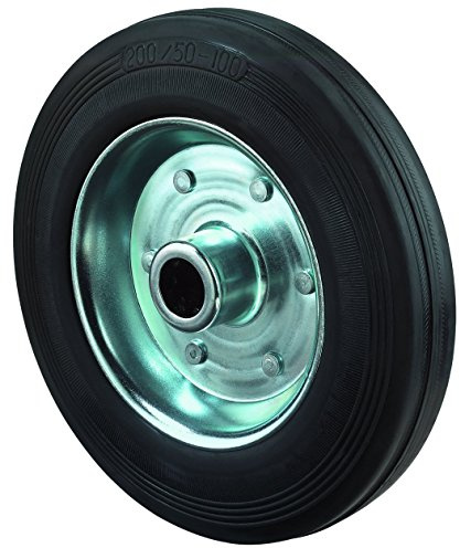 BS Rollen B55.080 Gummirad schwarz, Radkörper Stahl, Ø 80 mm, Rollenlager