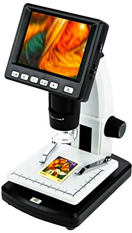 SAFE 9755 LCD Digital-Mikroskop bis 10-500-fache Vergrößerung | 8 LED-Leuchten | 4 GB Micro-SD-Karte | USB Mikoskop | Abmessungen ca. 230 x 130 x 140 mm