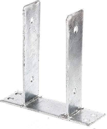 Gartenwelt Riegelsberger U-Pfostenträger Stabil 91 mm aus Stahl feuerverzinkt für Pfosten 90x90 mm