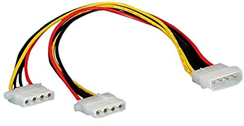 Internal Y-Power Cable, Molex 5.25 (male) to 2 x 5.25 (female)