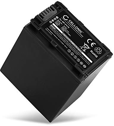 CELLONIC, Batteria per Fotocamera, Compatibile con Sony AX53 4K HANDYCAM FDR-AX53, NP-FV70, NP-FV50 (7.4V, 2200mAh)