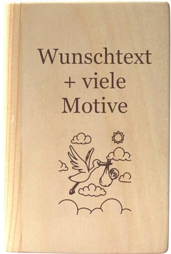 Geschenk zur Geburt: Baby Spardose mit Namen und Geburtsdaten personalisiert - für Jungen & Mädchen- Spardosen zur Geburt aus Holz mit Gravur