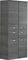 Pelipal Badezimmerschrank Quickset 328 in Graphit Struktur Quer Nachbildung, 60 cm breit | Halbhoher Midischrank mit 4 Türen, 1 Schubkasten und 3 Einlegeböden