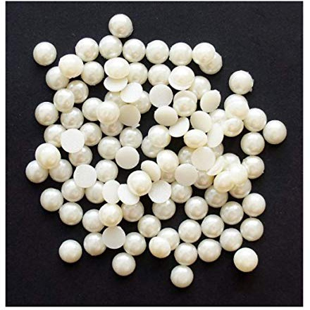 HAND ® Pearl Round Hotfix - Iron On Rhinestone Diamante Gems Assorted Sizes (D20 7mm - appx 500 a Pack - appx 31g)
