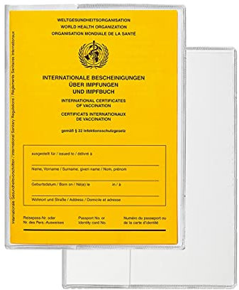 Karteo Impfpass Impfausweis mit Hülle Schutzhülle [1 Stück] Impfbuch mit hochwertiger Ausweishülle
