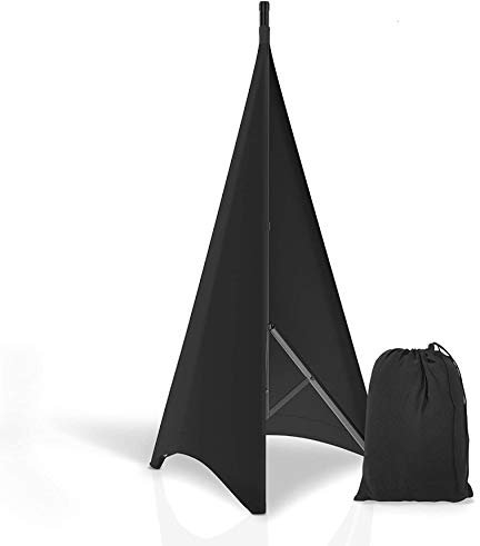 Pyle PSCRIM2B Universal Lighting Tripod Stand Scrim 2-Sided Tripod Speaker Stand Stretch Cover Black