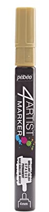 Pebeo 580155 4 pennarelli Artista, Metallo, Oro