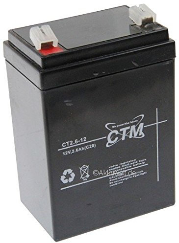 PowerVac PV100 Batterie au Plomb 12 V 2,6 Ah Système d'amplification VT 410 bgl ES2.6-12 NT12-2.6 6FM2.6 AP1226 FM1226