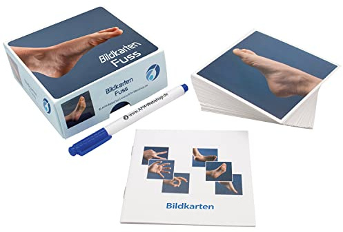 AFH Spiegel Bildkarten | Flash Cards | 54 Bildern auf robusten plastifizierten Karten | Hand oder Fuss Karten (Fuss)