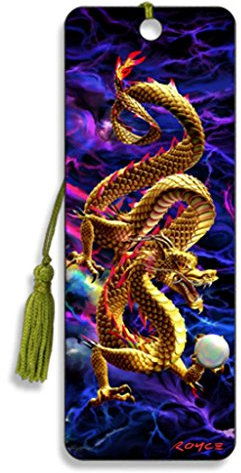 Cheatwell BK23GD 3D Bookmark Golden Dragon, 58 x 153mm