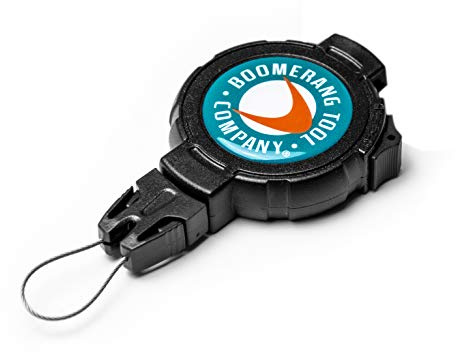 T-REIGN Grande Sangle de Vitesse rétractable, Cordon Kevlar de 122 cm, verrou de rétractation, étui en Polycarbonate Noir, Fixation Universelle