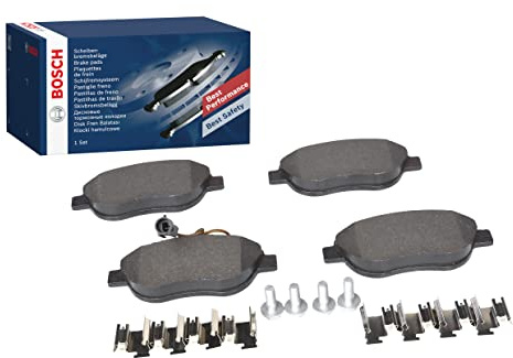 Bosch BP338 - Brake Pads Car Front Axle - 1 Set of 4 Pads | Bosch Quality - Reduced Noise and Dust - ECE-R90 Certified - Copper-Free