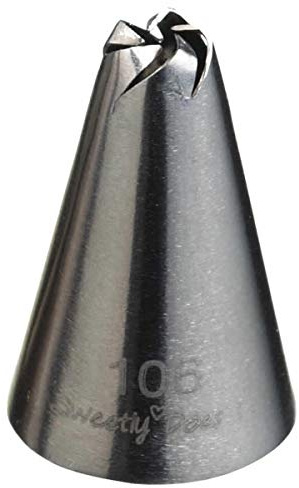 KitchenCraft SDINOZSML08 Small Sweetly Does It Stainless Steel Drop Flower Icing Nozzle, Silver