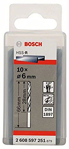 Bosch Pro Karosseriebohrer HSS-R rollgewalzt (10 Stück, Ø 6 mm)