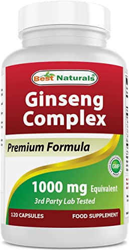 Best Naturals Ginseng Complex 1000 mg 120 Capsules (120 Count (Pack of 1))