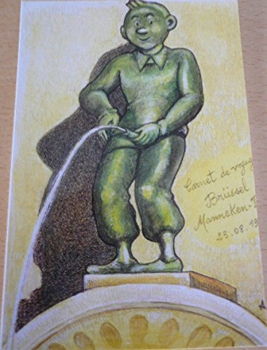 Tim und Struppi – Manneken Pis (Pastiche) – 10 x 15 cm Postkarte